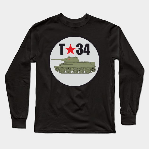 T-34-76 tank Long Sleeve T-Shirt by FAawRay